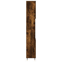 vidaXL Badrumsskåp rökfärgad ek 30x30x190 cm konstruerat trä