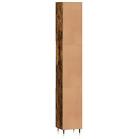 vidaXL Badrumsskåp rökfärgad ek 30x30x190 cm konstruerat trä