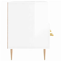 vidaXL Tv-bänk vit högglans 102x36x50 cm konstruerat trä