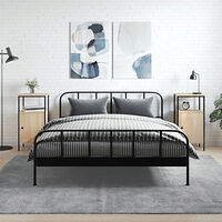 vidaXL Sängbord 2 st sonoma-ek 41x31x80 cm konstruerat trä
