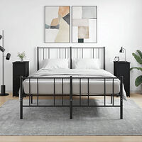 vidaXL Sängbord 2 st svart 32x42x80 cm konstruerat trä