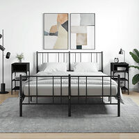 vidaXL Sängbord 2 st svart 35x34,5x70 cm konstruerat trä
