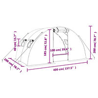 vidaXL Växthus med stålram grön 8 m² 4x2x2 m