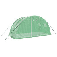 vidaXL Växthus med stålram grön 8 m² 4x2x2 m