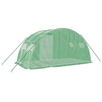 vidaXL Växthus med stålram grön 8 m² 4x2x2 m