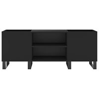 vidaXL Stereobänk svart 121x38x48 cm konstruerat trä