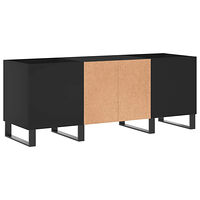 vidaXL Stereobänk svart 121x38x48 cm konstruerat trä