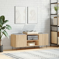 vidaXL Stereobänk sonoma-ek 121x38x48 cm konstruerat trä