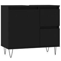 vidaXL Badrumsskåp svart 65x33x60 cm konstruerat trä
