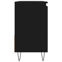vidaXL Badrumsskåp svart 65x33x60 cm konstruerat trä
