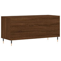 vidaXL Stereobänk brun ek 100x38x48 cm konstruerat trä