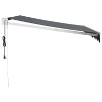 vidaXL Automatisk infällbar markis antracit 3x2,5 m