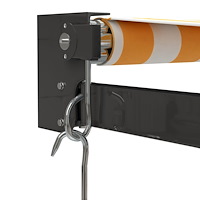 vidaXL Markis infällbar gul och vit 3x2,5 m tyg&aluminium