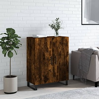 vidaXL Skänk rökfärgad ek 69,5x34x90 cm konstruerat trä