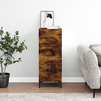 vidaXL Skänk rökfärgad ek 34,5x34x90 cm konstruerat trä