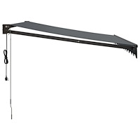 vidaXL Automatisk infällbar markis antracit 3x2,5 m