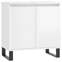 vidaXL Badrumsskåp vit högglans 58x33x60 cm konstruerat trä