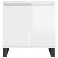 vidaXL Badrumsskåp vit högglans 58x33x60 cm konstruerat trä