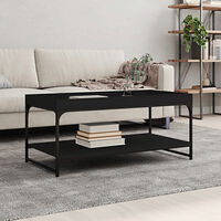 vidaXL Soffbord svart 100x49x45 cm konstruerat trä