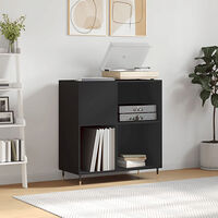 vidaXL Stereobänk svart 84x38x89 cm konstruerat trä