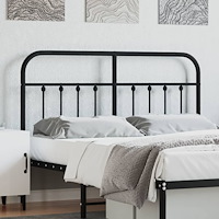 vidaXL Ersättningsgavel metall svart 135 cm