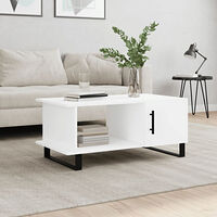 vidaXL Soffbord vit 90x50x40 cm konstruerat trä