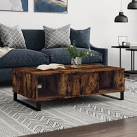 vidaXL Soffbord rökfärgad ek 104x60x35 cm konstruerat trä