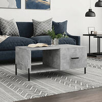 vidaXL Soffbord betonggrå 90x50x40 cm konstruerat trä