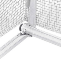 vidaXL Växthus med stålram vit 20 m² 10x2x2 m