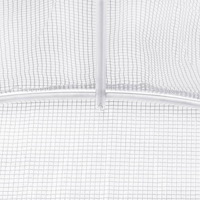 vidaXL Växthus med stålram vit 20 m² 10x2x2 m