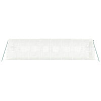 vidaXL Växthus med stålram vit 16 m² 8x2x2 m