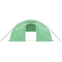 vidaXL Växthus med stålram grön 40 m² 10x4x2 m
