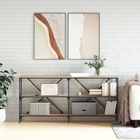 vidaXL Konsolbord sonoma-ek 160x30x75 cm konstruerat trä och järn