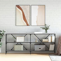 vidaXL Konsolbord grå sonoma 180x30x75 cm konstruerat trä och järn