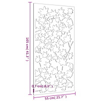 vidaXL Väggdekoration 105x55 cm rosttrögt stål lönndesign