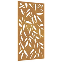 vidaXL Väggdekoration 105x55 cm rosttrögt stål bladdesign