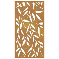 vidaXL Väggdekoration 105x55 cm rosttrögt stål bladdesign