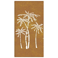 vidaXL Väggdekoration 105x55 cm rosttrögt stål palmdesign