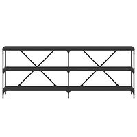 vidaXL Konsolbord svart 200x30x75 cm konstruerat trä och järn