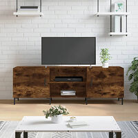 vidaXL Tv-bänk rökfärgad ek 150x30x50 cm konstruerat trä