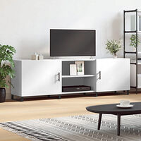 vidaXL Tv-bänk vit 150x30x50 cm konstruerat trä