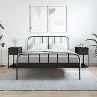 vidaXL Sängbord 2 st svart 30x60x60 cm konstruerat trä
