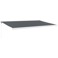 vidaXL Markis infällbar antracit 5x3 m tyg&aluminium