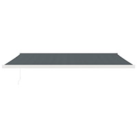 vidaXL Markis infällbar antracit 5x3 m tyg&aluminium