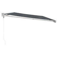 vidaXL Markis infällbar antracit 5x3 m tyg&aluminium