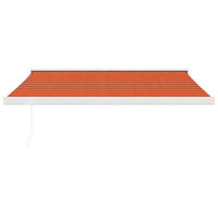 vidaXL Markis infällbar orange och brun 3x2,5 m tyg&aluminium