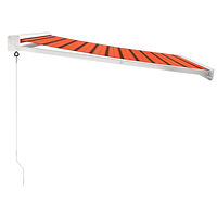 vidaXL Markis infällbar orange och brun 3x2,5 m tyg&aluminium