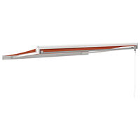 vidaXL Markis infällbar orange och brun 3x2,5 m tyg&aluminium