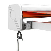 vidaXL Markis infällbar orange och brun 3x2,5 m tyg&aluminium