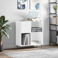 vidaXL Stereobänk vit högglans 84,5x38x89 cm konstruerat trä